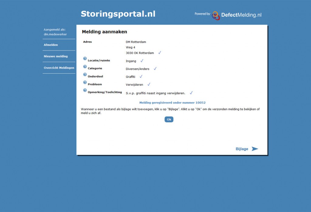 Defectmelding.nl | Bevestiging melding